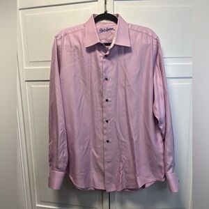 Robert Graham Long Sleeve Flip Cuff Button Down Dress Shirt Classic Style
